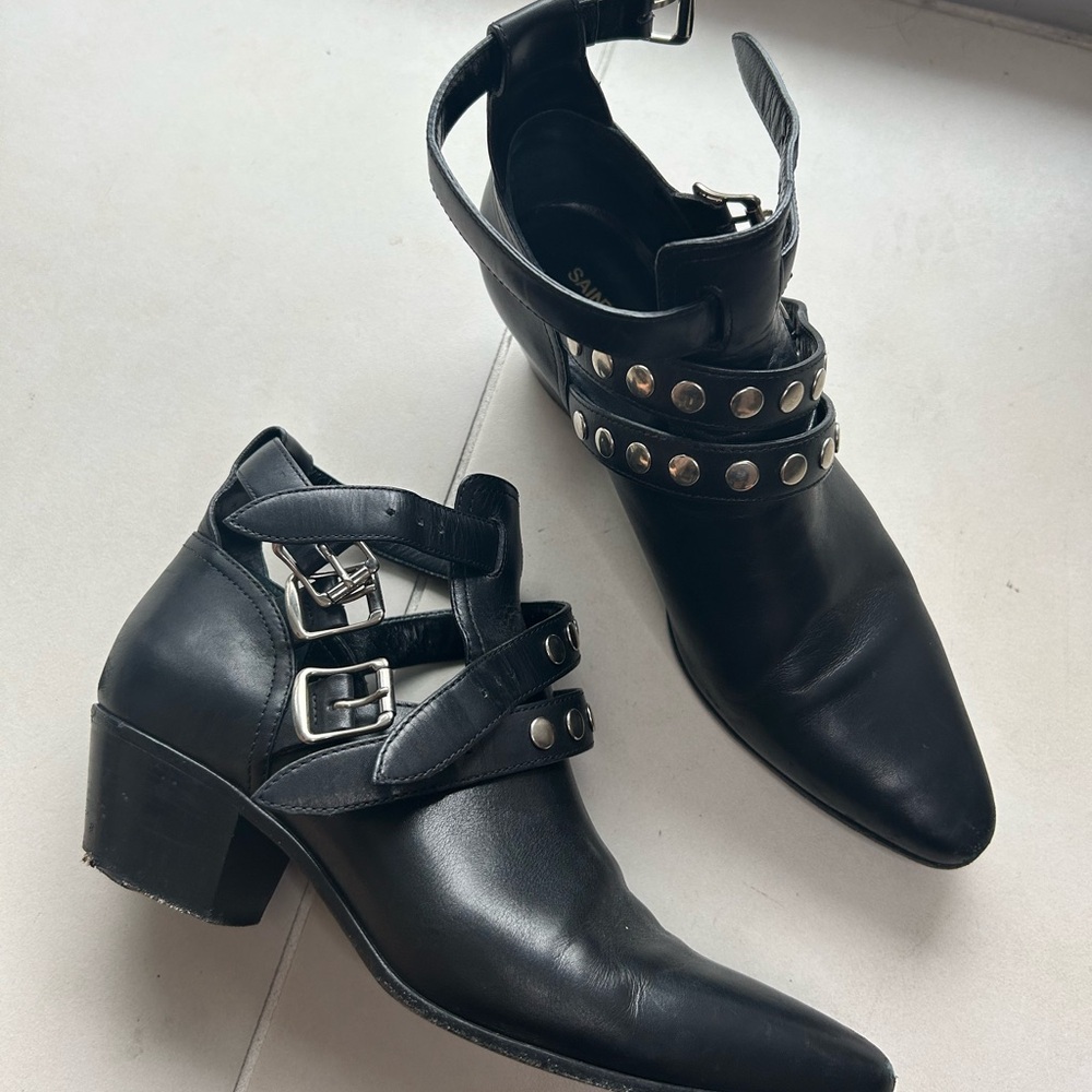 Studded Black Ankle Boots